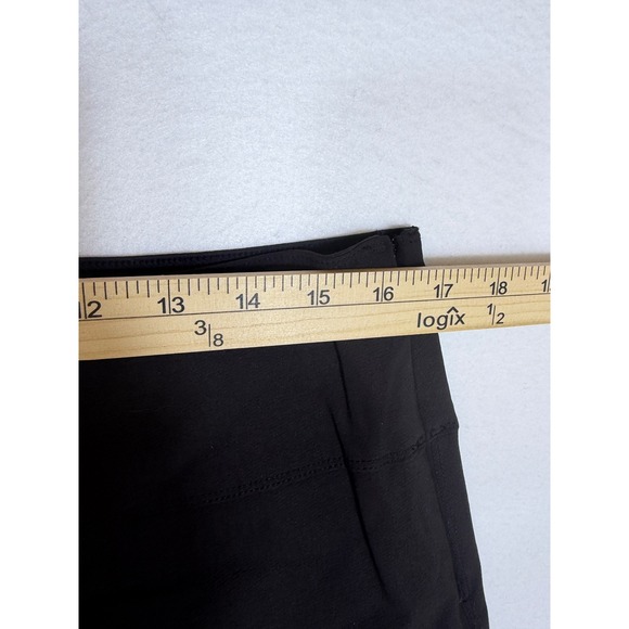 Athleta Wander Slim Ankle Pant Black Mid Rise Zip Pocket Tech Women Size 16T - Picture 3 of 9